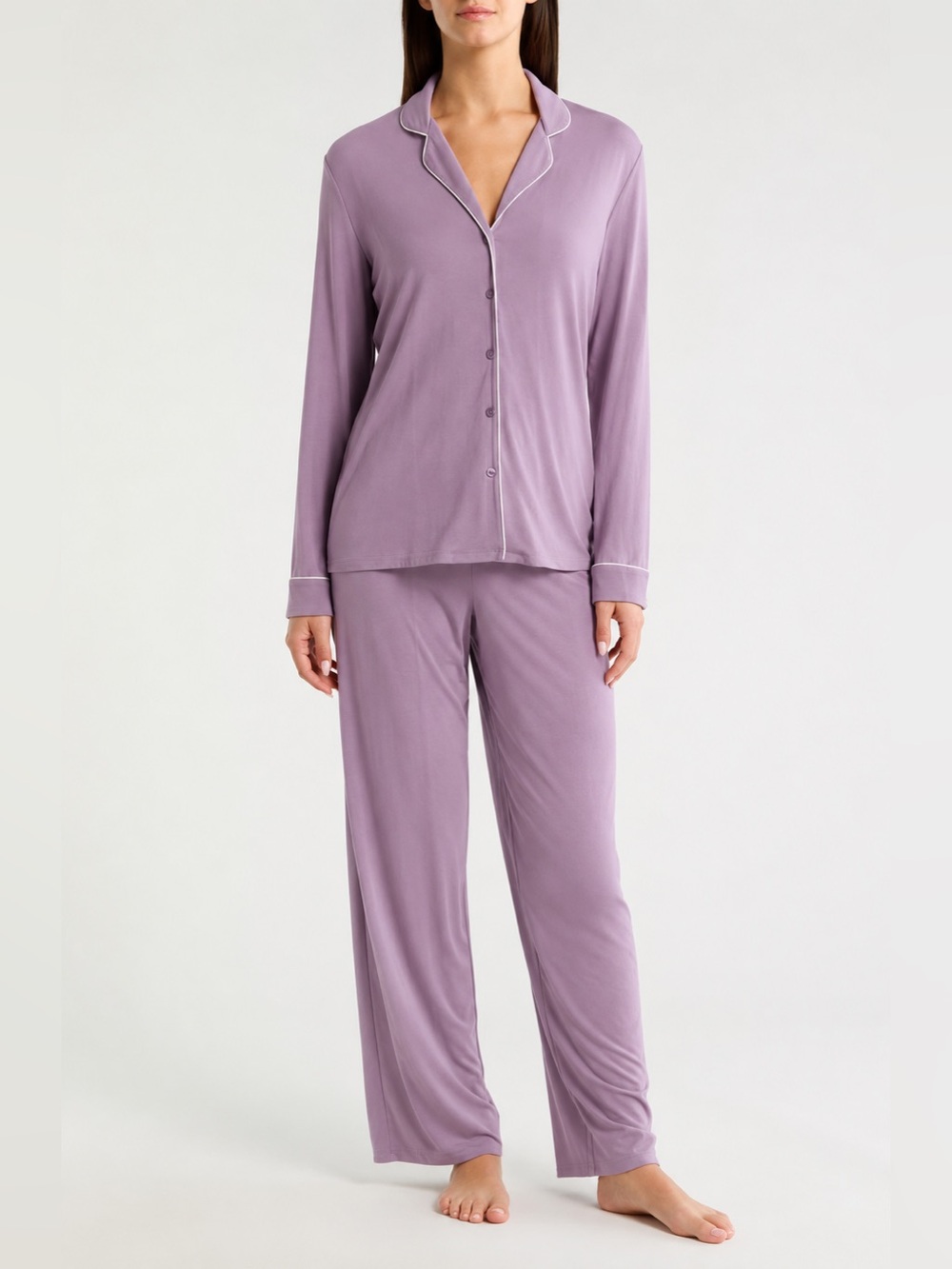 Nordstrom Moonlight Eco Knit Pajama Set Lavender NWT Small